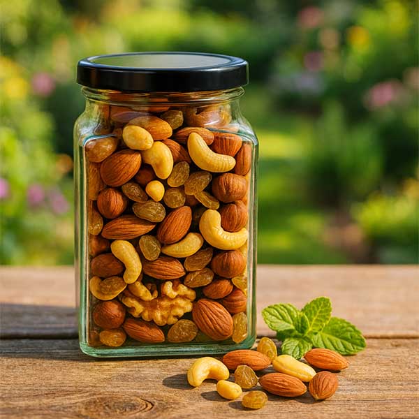 260 ml szklane opakowanie czworokątne z pokrywką BasicSeal w kolorze czarnym UN..