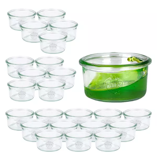 Zestaw 24 słoików Weck 165 ml, słoik z pokrywką Zestaw 24 słoików Weck 165 ml, słoik z pokrywką