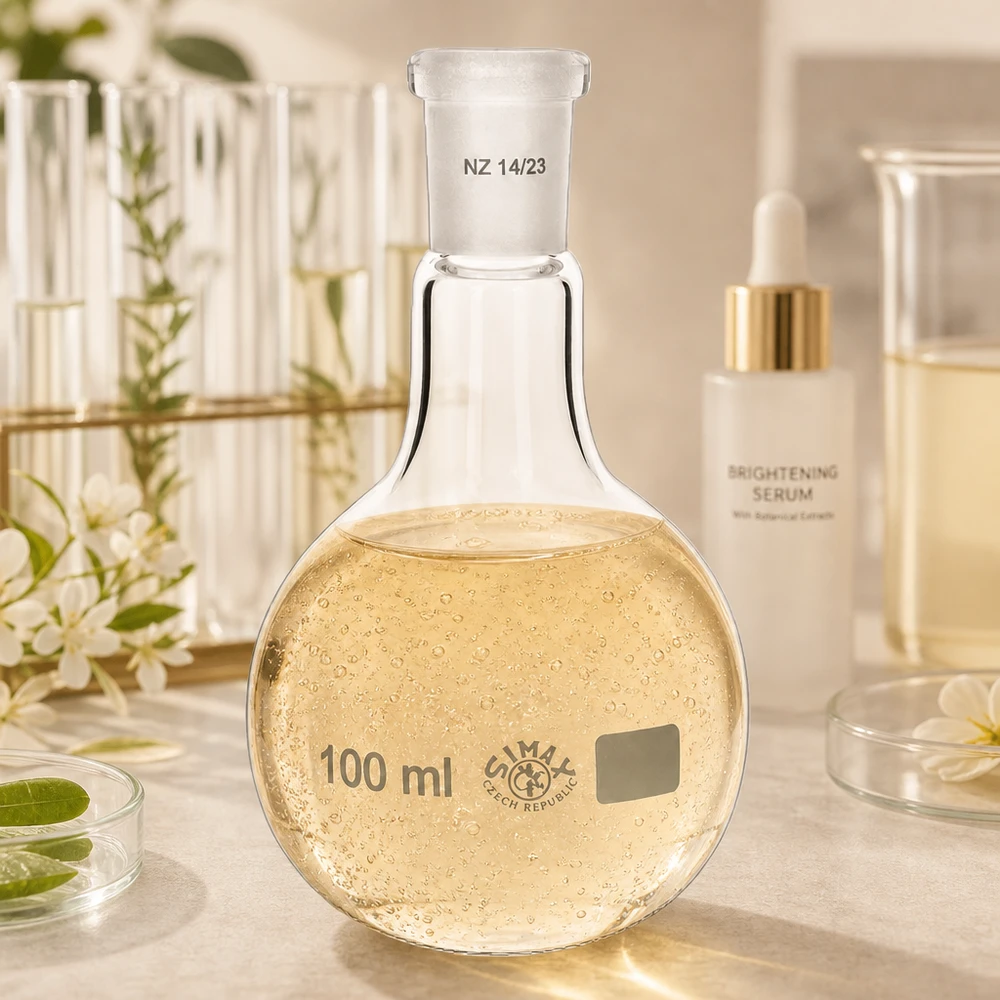Kolba okrągłodenna 100 ml z zawartością złota i standardowym szlifem 14/23 do chemii organicznej