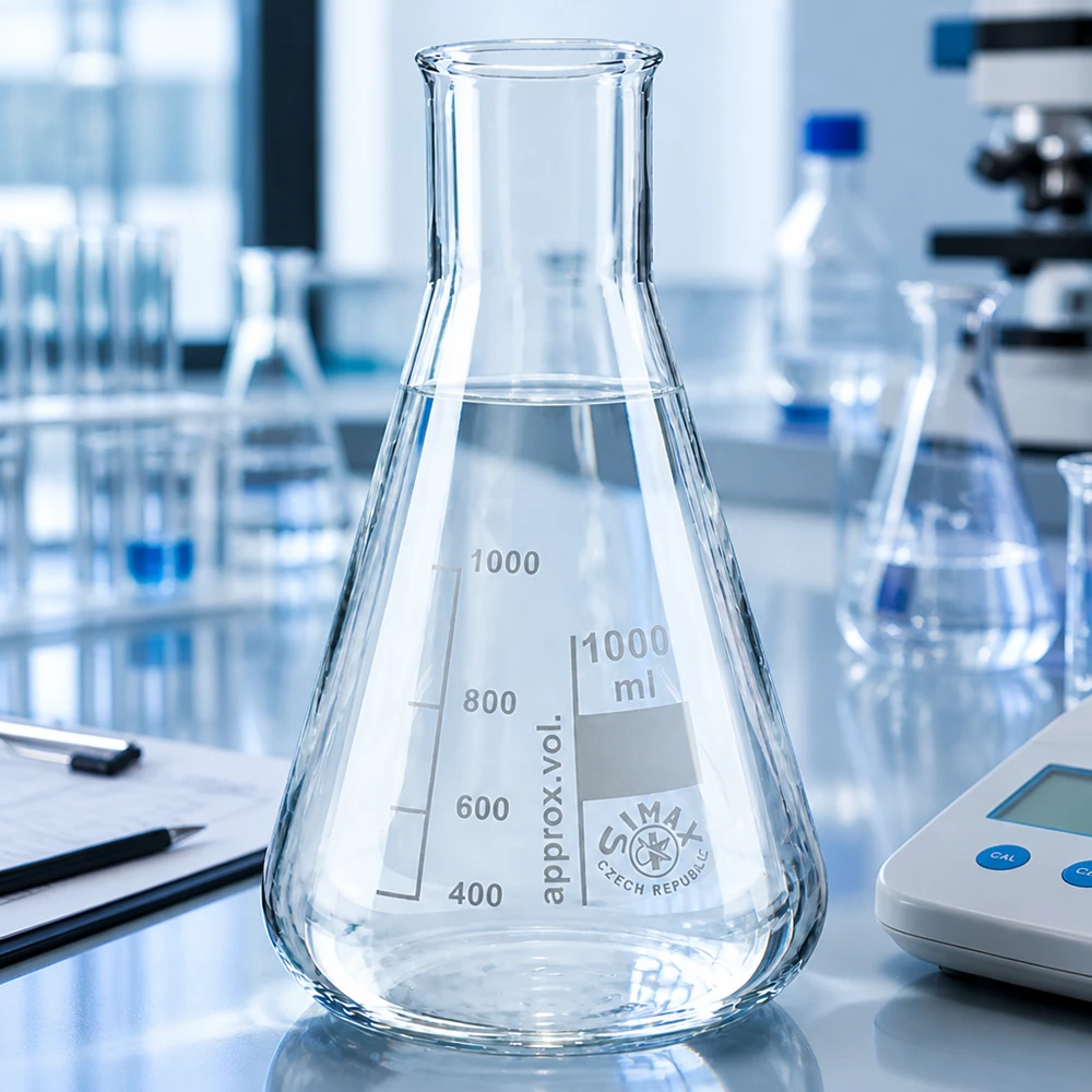 Kolba Erlenmeyera z szeroką szyjką 300 ml