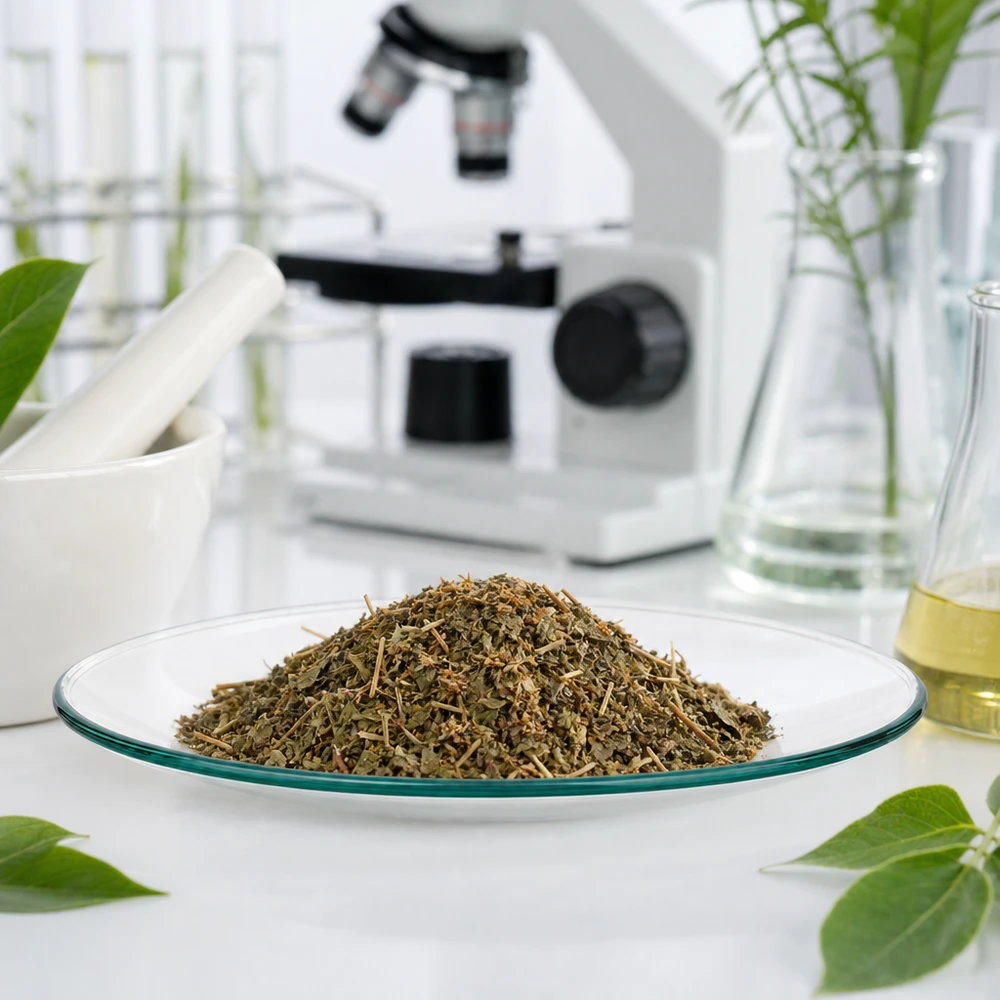 Szklana miska zegara Ø 80 mm Szklane naczynie 80 mm z suszonymi ziołami wykazuje wszechstronne zastosowanie w analizie produktów naturalnych
