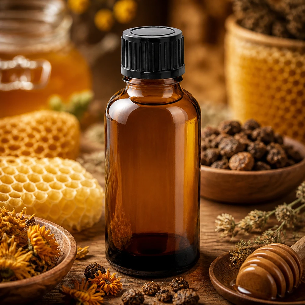 30 ml butelka 11 mm SV czarna STD BrownLine UT18/30 Kompaktowa butelka z bursztynowego szkła o pojemności 30 ml z otworem 11 mm do precyzyjnego dozowania naturalnych produktów