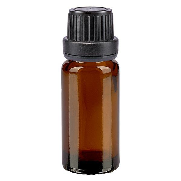 Butelka apteczna brązowa 10ml drip v. Pr. 2mm czarny OV Butelka apteczna brązowa 10ml drip v. Pr. 2mm czarny OV