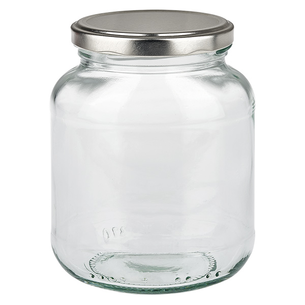 370 ml s&#322;oik owalny z pokrywk&#261; BasicSeal, srebrny UN..