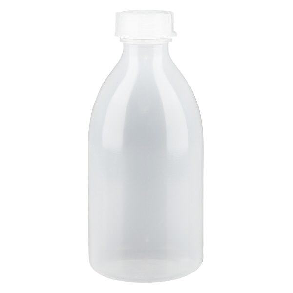 Butelka zakręcana 250 ml, butelka laboratoryjna z wąską szyjką Butelka zakręcana 250 ml, butelka laboratoryjna z wąską szyjką