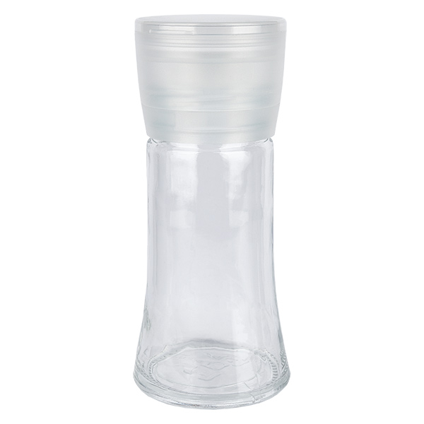 Słoik na przyprawy z przezroczystego szkła, pojemność 95 ml, z ceramicznym młynkiem Słoik na przyprawy z przezroczystego szkła, pojemność 95 ml, z ceramicznym młynkiem