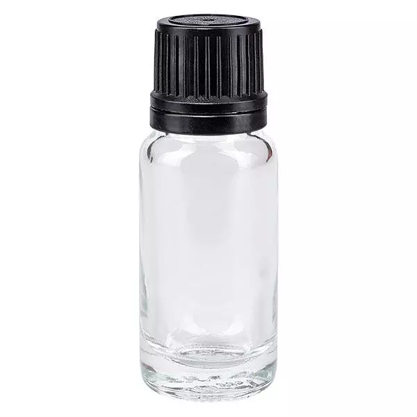 Butelka apteczna przezroczysta 10ml drip v. Pr. 1mm czarny OV Butelka apteczna przezroczysta 10ml drip v. Pr. 1mm czarny OV
