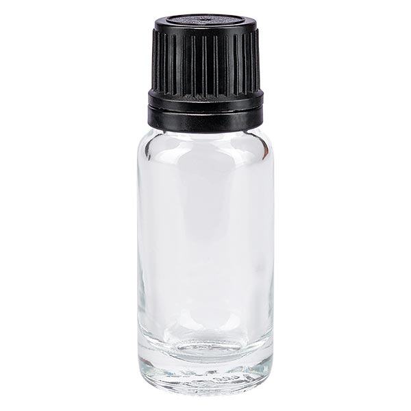 Butelka apteczna przezroczysta 10ml drip v. Pr. 1mm czarny OV Butelka apteczna przezroczysta 10ml drip v. Pr. 1mm czarny OV