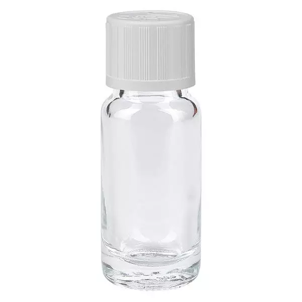 Butelka apteczna przezroczysta 10ml z kroplomierzem biała KiSi St Butelka apteczna przezroczysta 10ml z kroplomierzem biała KiSi St
