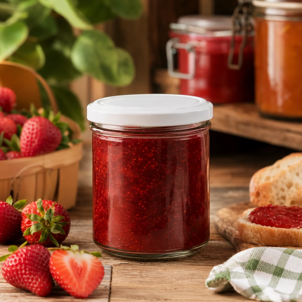 Słoik z pokrywką BasicSeal, biały UN.., 167 ml Słoik z pokrywką BasicSeal, biały UN.., 167 ml