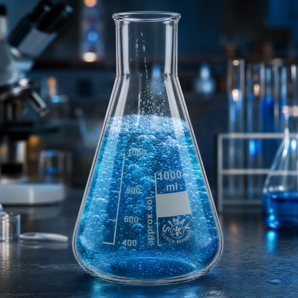 Kolba Erlenmeyera z szeroką szyjką 1000 ml Kolba Erlenmeyera z szeroką szyjką 1000 ml