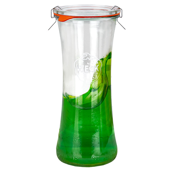 Zestaw 6 słoików delikatesowych Weck 700 ml ze szklanymi pokrywkami Zestaw 6 słoików delikatesowych Weck 700 ml ze szklanymi pokrywkami