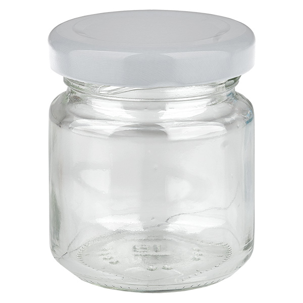 53 ml okr&#261;g&#322;y pojemnik szklany z pokrywk&#261; BasicSeal, bia&#322;y UNiTWIST