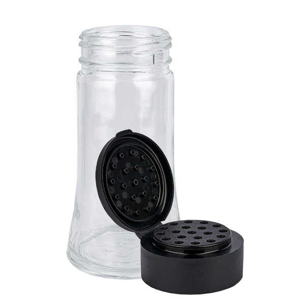 Słoik na sól/przyprawy 95 ml z dozownikiem, czarny Słoik na sól/przyprawy 95 ml z dozownikiem, czarny