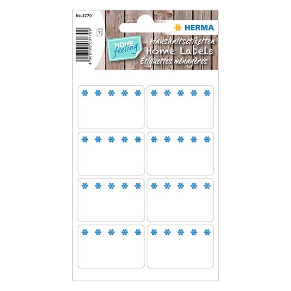 Etykiety do zamra&#380;arek bia&#322;e (56 naklejek) 26x40mm | 7 arkuszy = 56 naklejek papierowych.