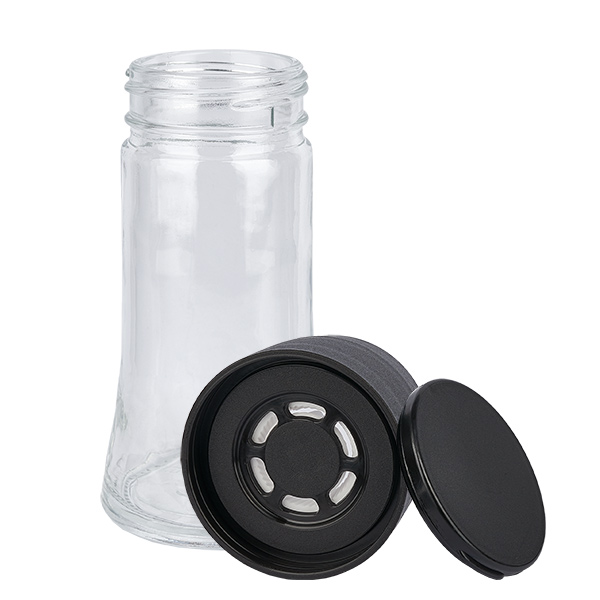 Słoik na sól/przyprawy 95 ml z młynkiem (gruboziarnisty), czarny Słoik na sól/przyprawy 95 ml z młynkiem (gruboziarnisty), czarny