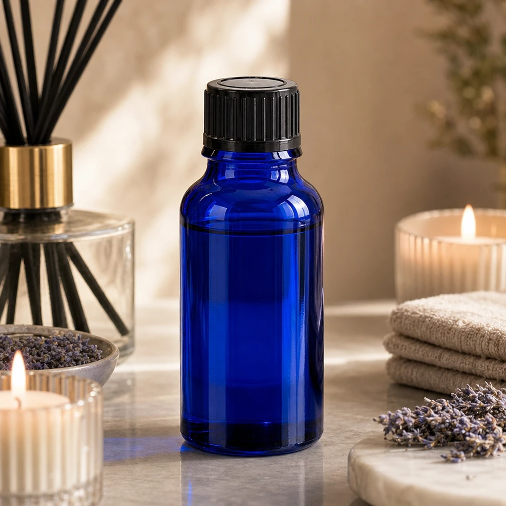 Butelka z zakraplaczem 20 ml SV czarna do precyzyjnej aplikacji olejków eterycznych w aromaterapii