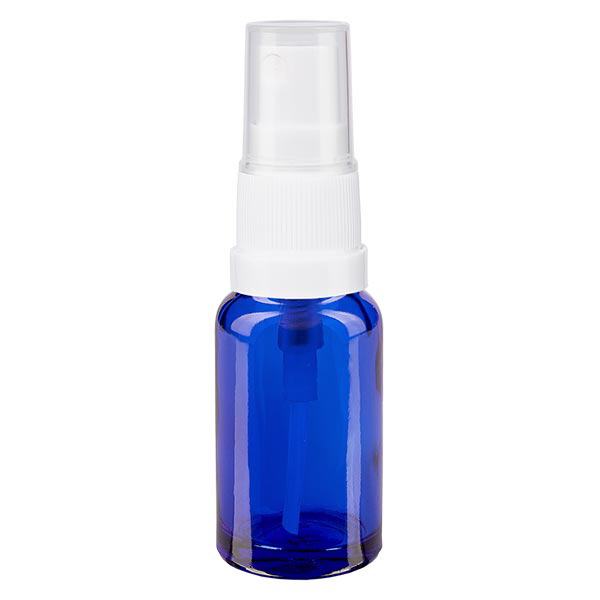Butelka apteczna niebieska 10ml spray top biały Butelka apteczna niebieska 10ml spray top biały