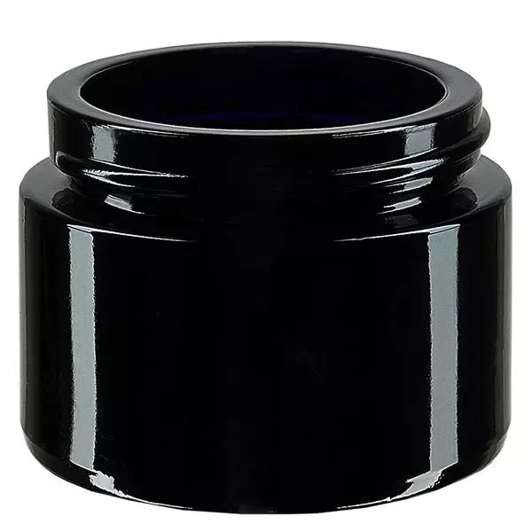 Słoik kosmetyczny z fioletowego szkła, 50 ml, bez pokrywki Słoik kosmetyczny z fioletowego szkła, 50 ml, bez pokrywki
