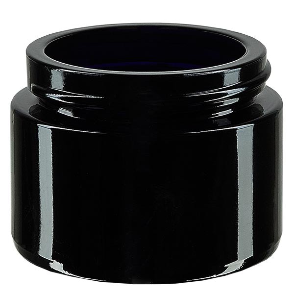 S&#322;oik kosmetyczny z fioletowego szk&#322;a, 50 ml, bez pokrywki