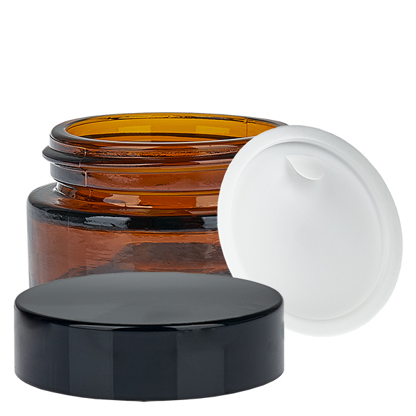 Szklany słoik 20 ml brązowy z pokrywką UNiTWIST Szklany słoik 20 ml brązowy z pokrywką UNiTWIST
