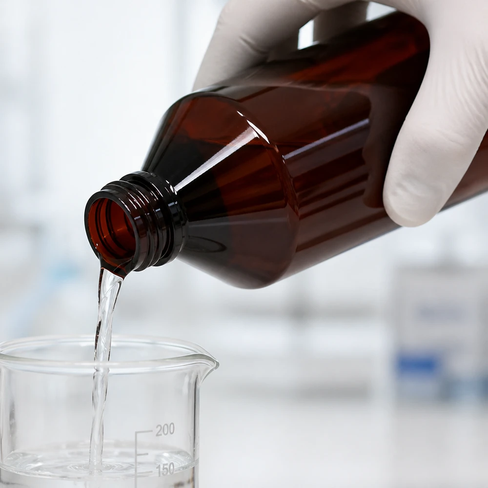 Butelka PET 1000ml z atomizerem biała Biały rozpylacz na brązowej butelce PET o pojemności 1000 ml do profesjonalnych zastosowań laboratoryjnych