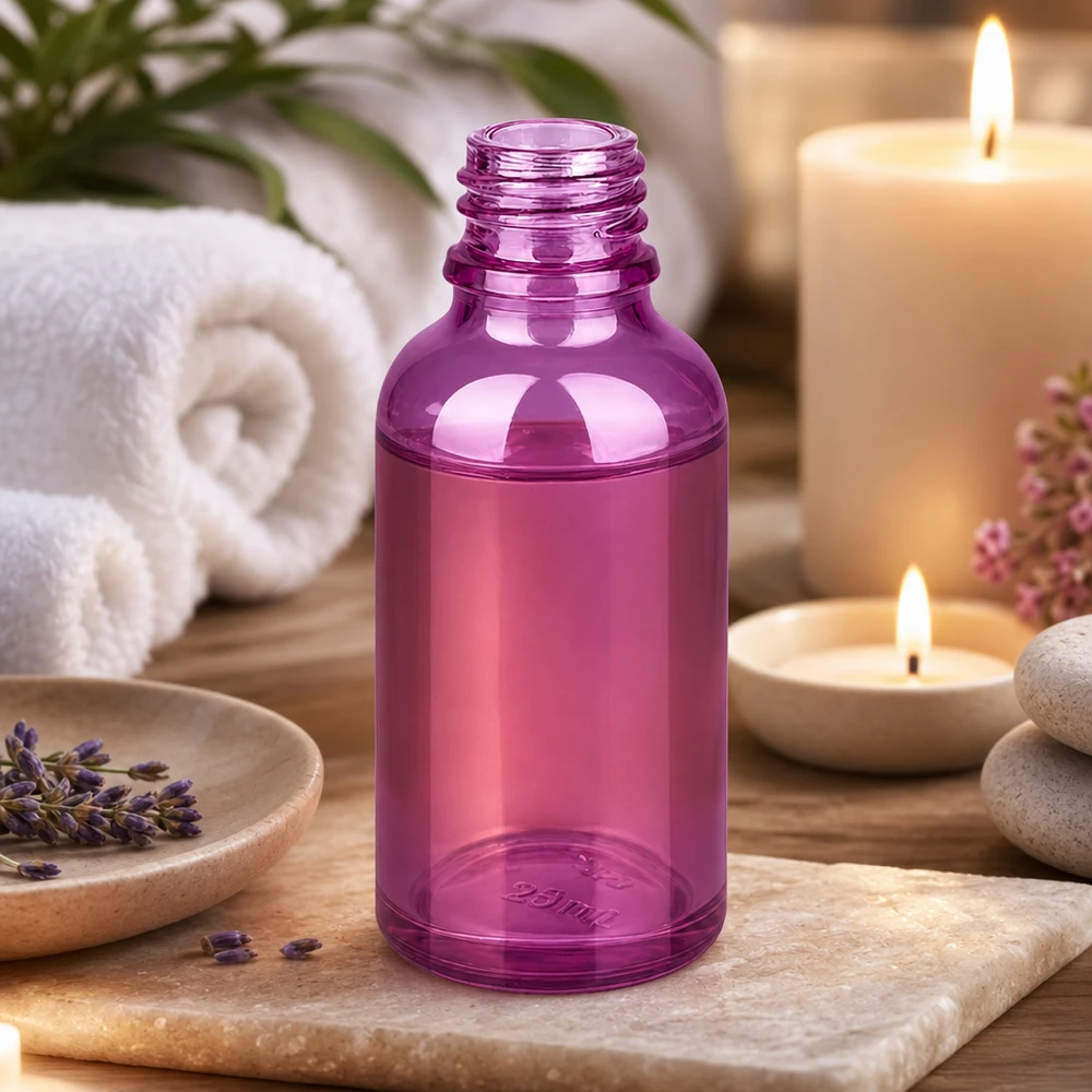 Butelka apteczna 30 ml PurpleLine UT18/30 UNiTWIST Mała szklana butelka PurpleLine o pojemności 30 ml w eleganckim fioletowym kolorze do aromaterapii i odnowy biologicznej