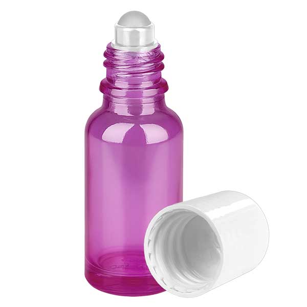 Butelka roll-on 20 ml z bia&#322;&#261; standardow&#261; zakr&#281;tk&#261; PurpleLine UT18/20
