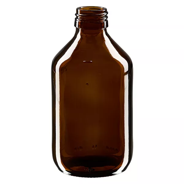 Butelka na leki 250 ml brązowa, bez zakrętki PP28 ApoGlas. Farmaceutyczna jakość produkcji UE. Gwint 28 mm. (syrop, butelka z lekkiego szkła) Butelka na leki 250 ml brązowa, bez zakrętki PP28 ApoGlas. Farmaceutyczna jakość produkcji UE. Gwint 28 mm. (syrop, butelka z lekkiego szkła)