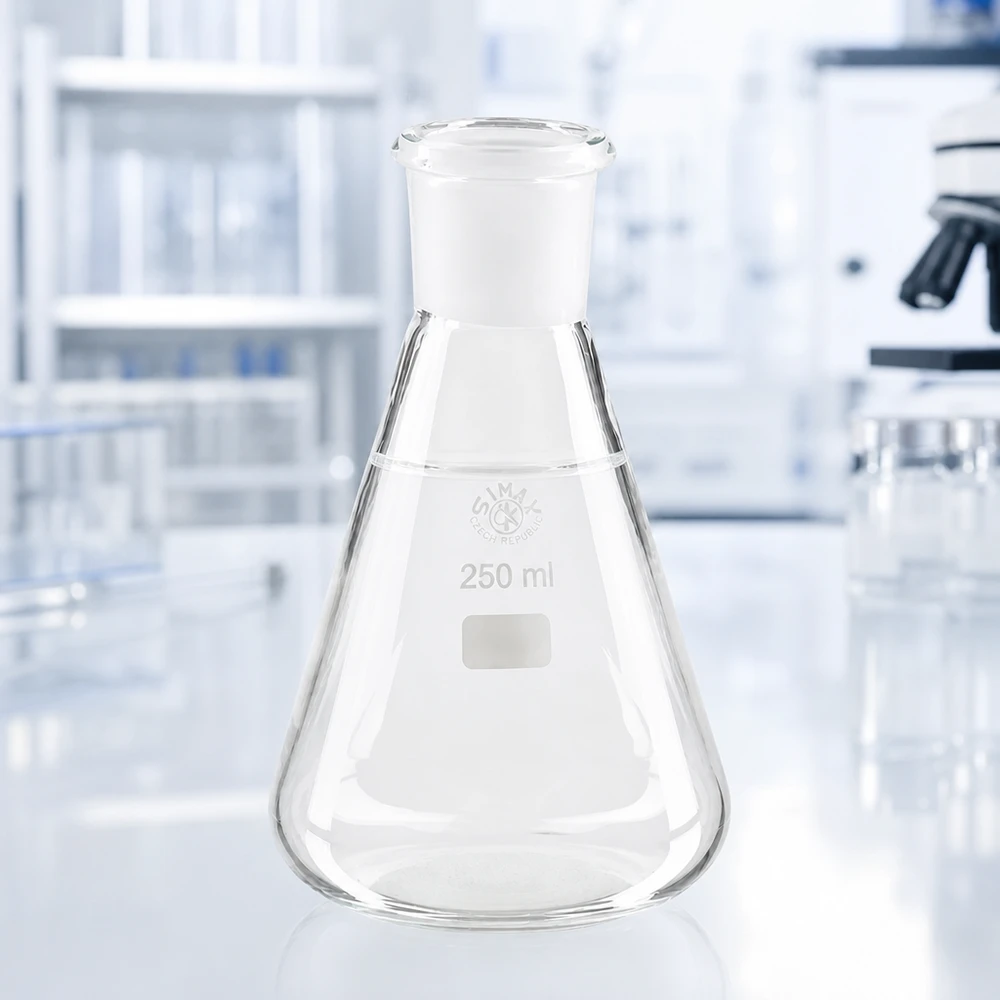 Kolba Erlenmeyera 250 ml ze standardowym szlifowanym złączem (29/32) Kolba Erlenmeyera 250 ml ze standardowym szlifowanym złączem (29/32)