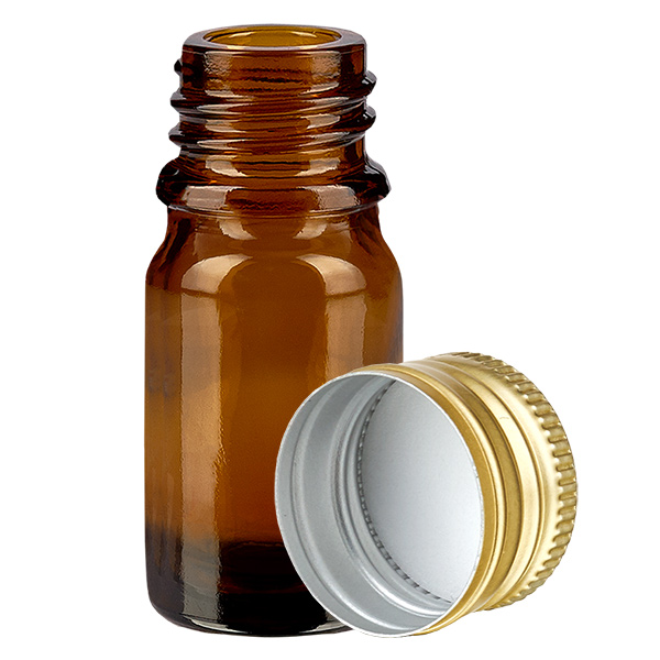 Butelka 5 ml 11 mm SV aluminiowo-z&#322;ota STD BrownLine UT18/5
