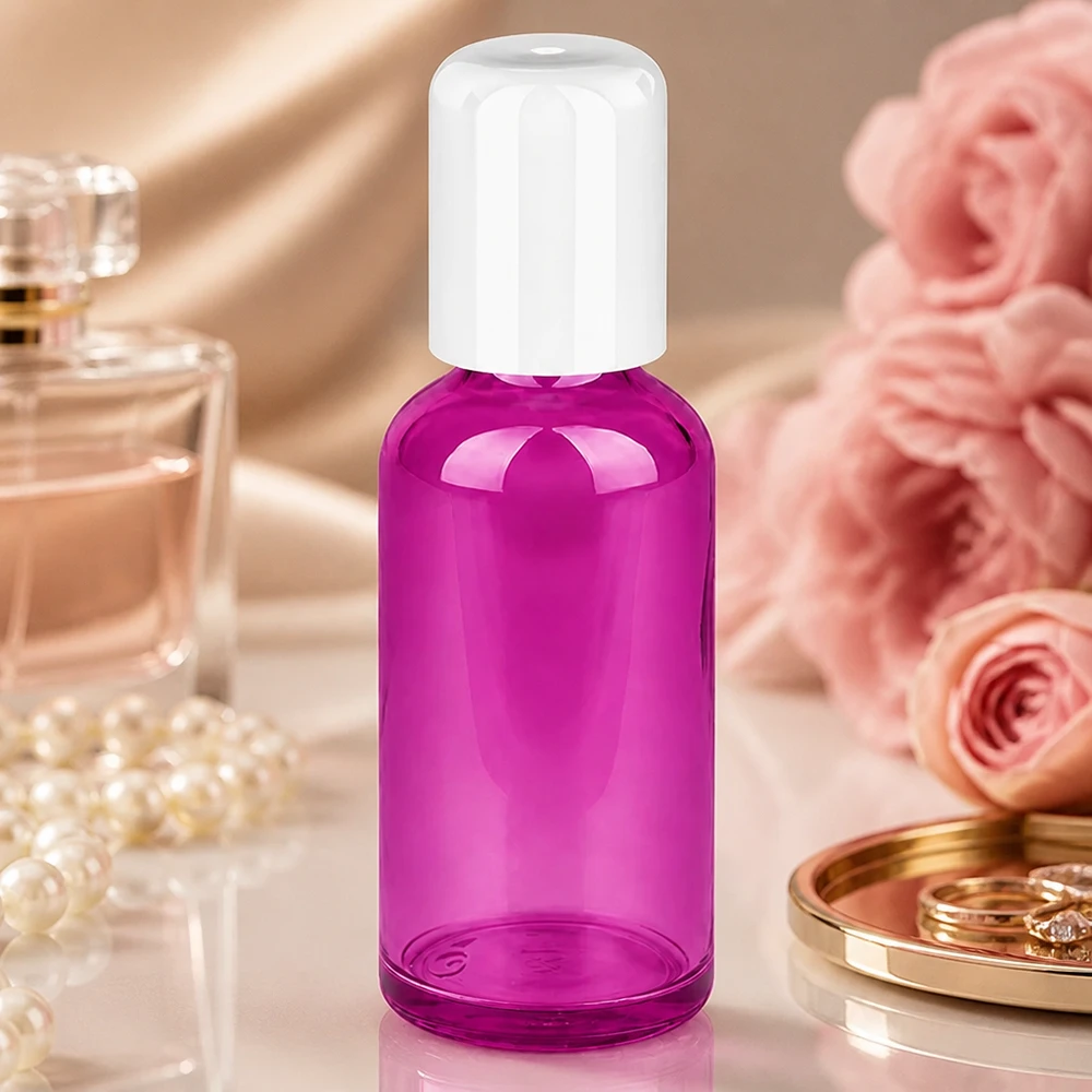 Butelka typu roll-on 50 ml, biała, standardowa PurpleLine UT18/50 Butelka roll-on 50 ml z białą zakrętką STD UT18/50 do profesjonalnej produkcji kosmetyków