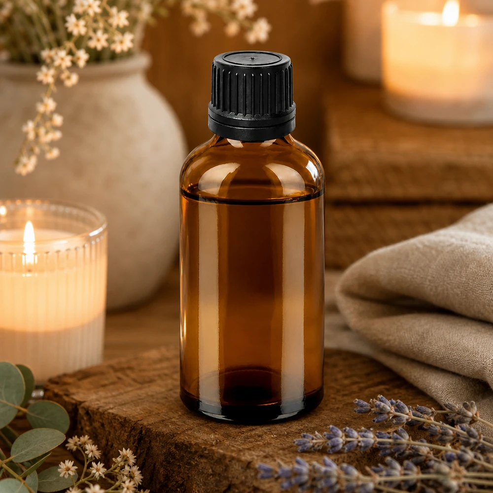 50 ml butelka z kroplomierzem 1 mm czarna OV BrownLine UT18/50 Wysokiej jakości szklana butelka o pojemności 50 ml z czarną zakrętką do zastosowań profesjonalnych