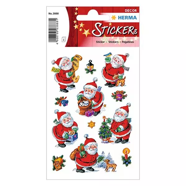Naklejki "Father Christmas 2" (36 naklejek) | 3 arkusze = 36 papierowych naklejek. Naklejki "Father Christmas 2" (36 naklejek) | 3 arkusze = 36 papierowych naklejek.