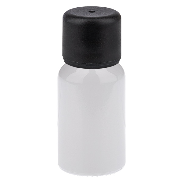 Butelka 10 ml z zakrętką 6 mm, czarna, standardowa WhiteLine UT18/10 Butelka 10 ml z zakrętką 6 mm, czarna, standardowa WhiteLine UT18/10