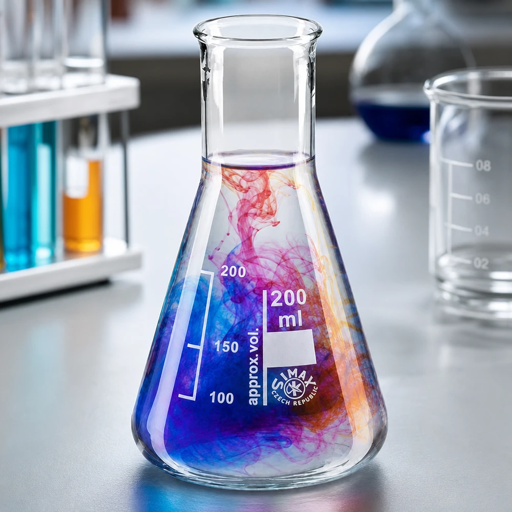 Kolba Erlenmeyera 200 ml z wąską szyjką