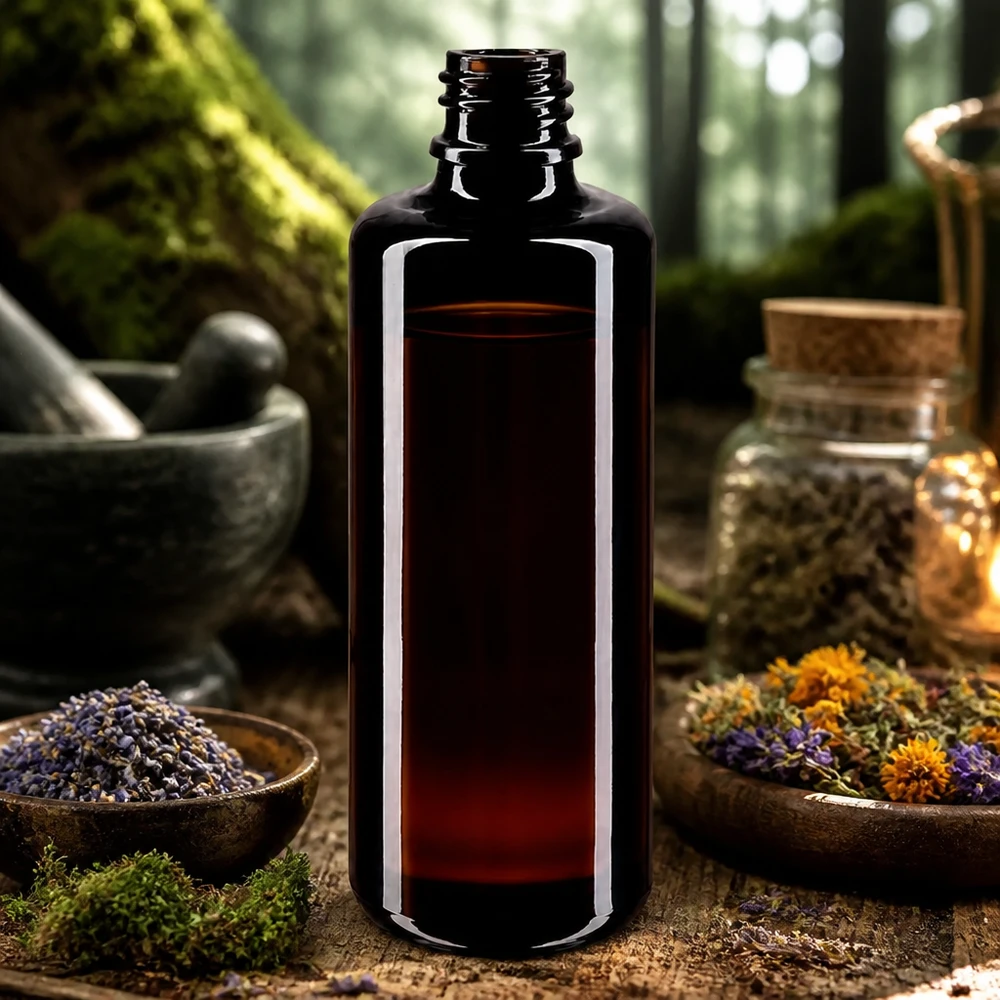 Wysokiej jakości butelka z zakraplaczem Orion 100 ml wykonana z fioletowego szkła Miron do aromaterapii i kosmetyków naturalnych