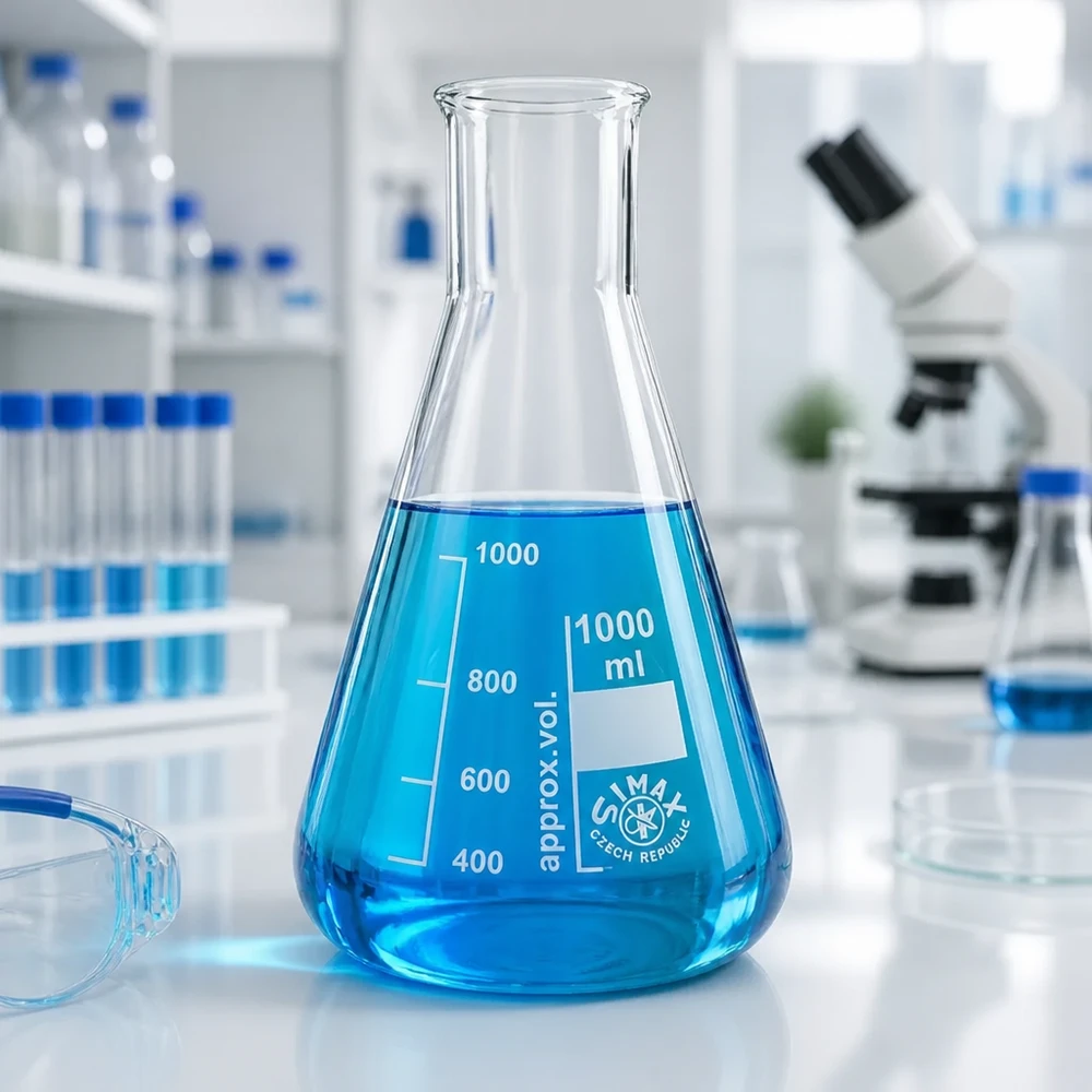 Kolba Erlenmeyera z szeroką szyjką 300 ml Kolba Erlenmeyera z szeroką szyjką 300 ml