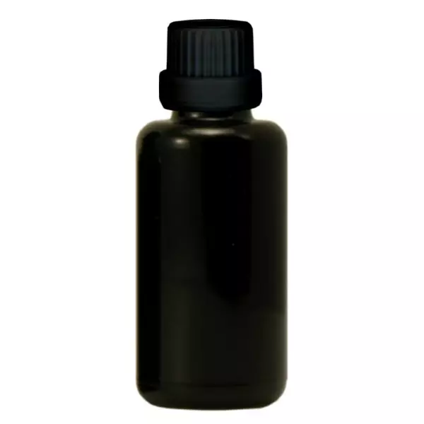Butelka apteczna viol. 30ml zakrętka v. czarny nalewak r. OV Butelka apteczna viol. 30ml zakrętka v. czarny nalewak r. OV