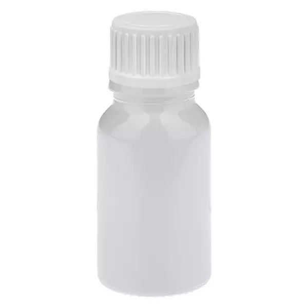 Butelka z zakraplaczem 10 ml, 0,9 mm, biała, standardowa nakrętka WhiteLine UT18/10