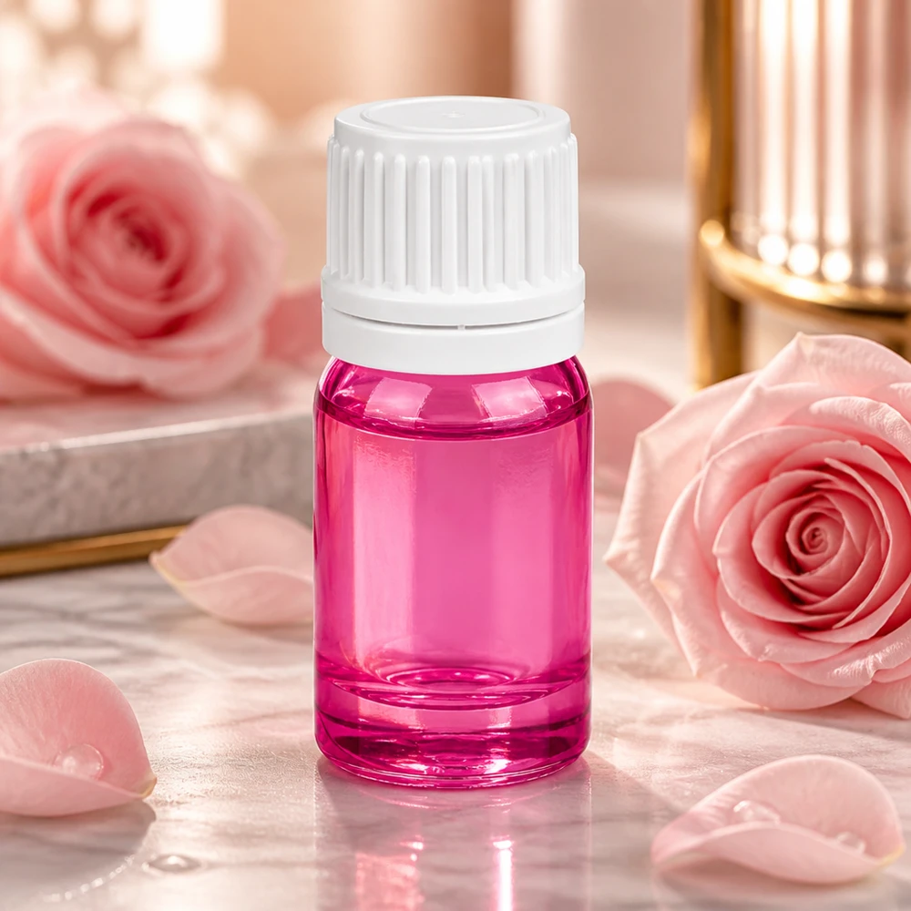 Butelka 5 ml z zakrętką 11 mm w kolorze białym Oryginalna zakrętka PurpleLine UT18/5 Kompaktowa butelka PurpleLine 5 ml z zakrętką 11 mm do precyzyjnego dozowania serum