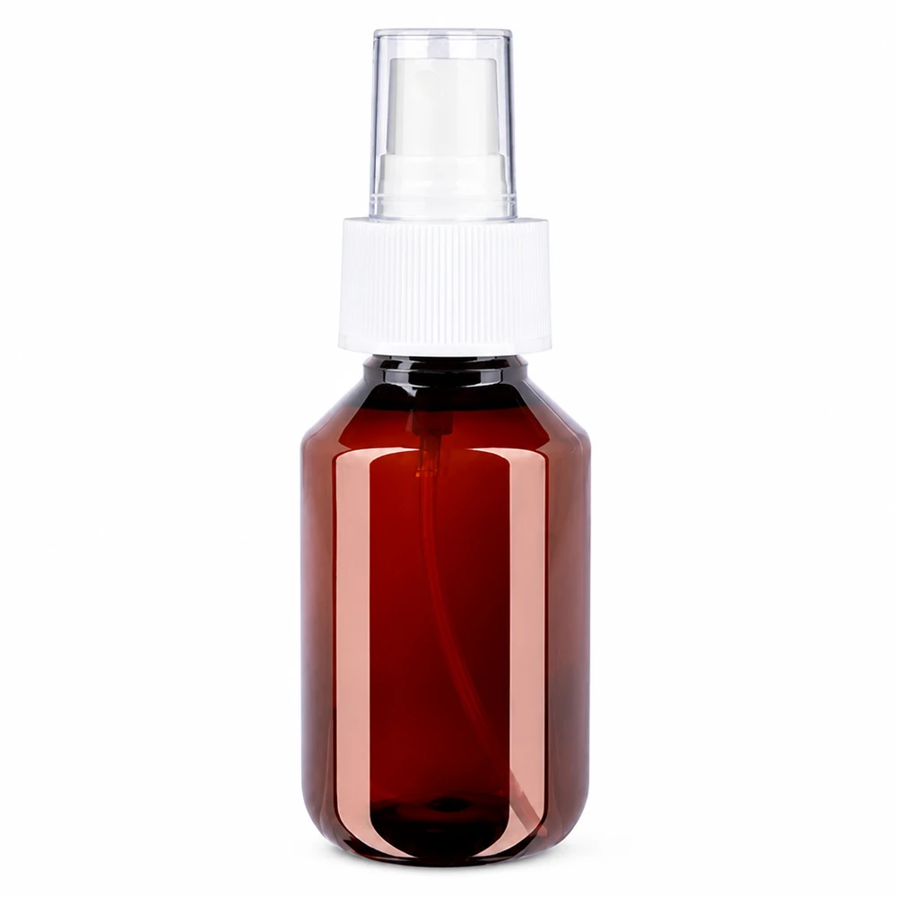 Nachfüllbare PET Flasche 100ml mit weissem Zerstäuber für Parfum und Seren