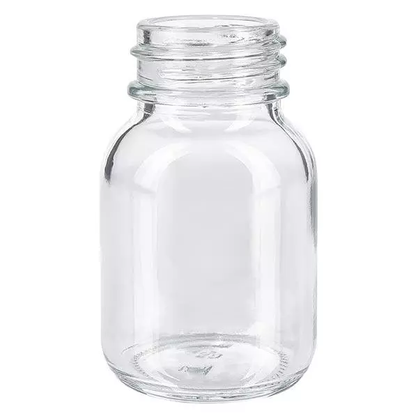 Butelka z szeroką szyjką 50 ml z przezroczystego szkła