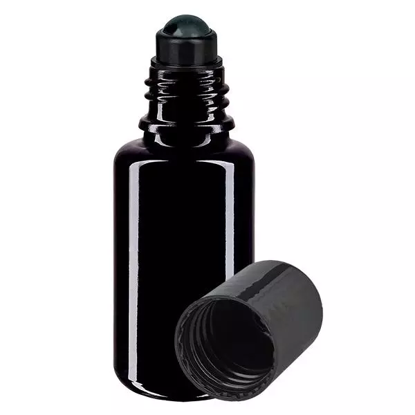 Butelka apteczna viol. 20ml nakrętka roll-on czarna