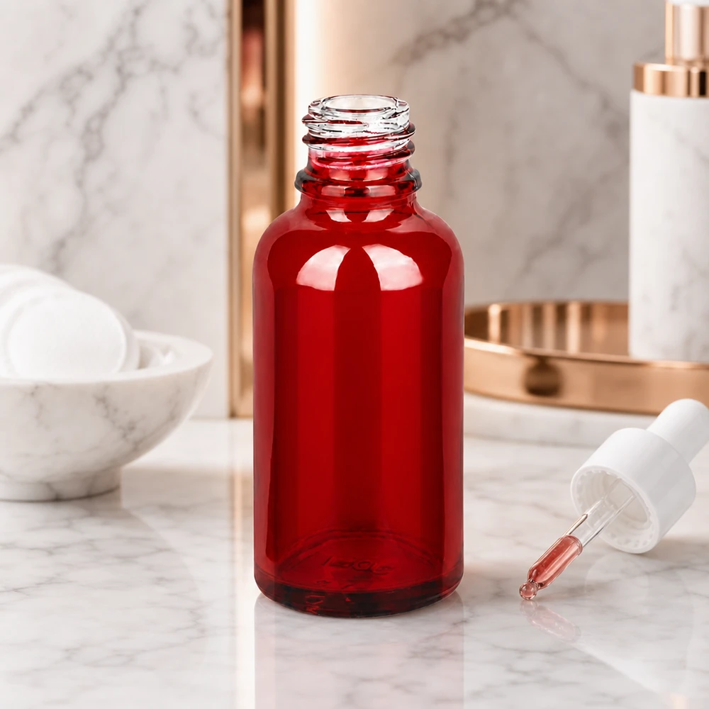 Butelka apteczna 30 ml RedLine UT18/30 UNiTWIST Kompaktowa butelka farmaceutyczna RedLine UT18/30 UNiTWIST 30 ml z pipetą do precyzyjnego dozowania