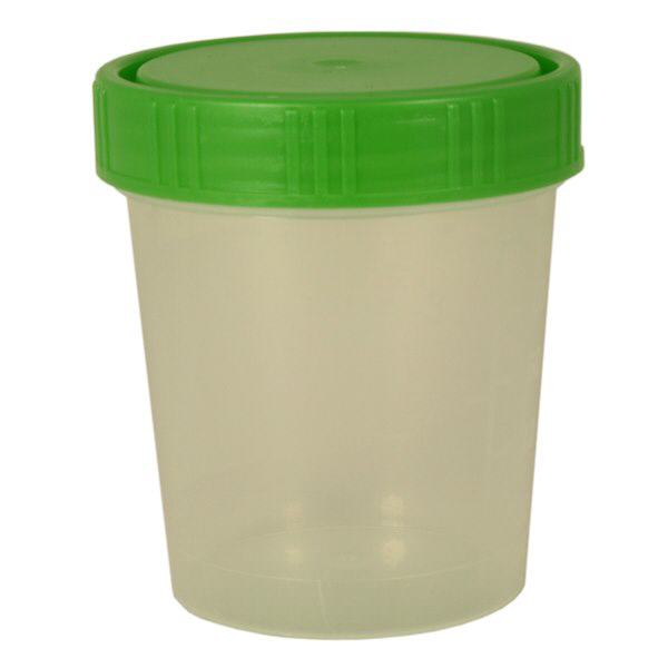 Zlewka na mocz naturalna 125 ml z zielon&#261; zakr&#281;tk&#261;