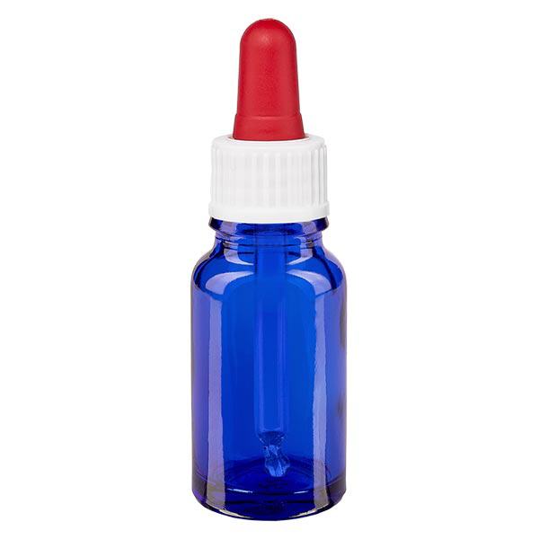 Butelka apteczna niebieska 10ml pipeta biała/czerwona szt. Butelka apteczna niebieska 10ml pipeta biała/czerwona szt.