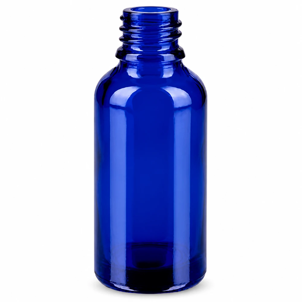 Szklana butelka typu roll-on 30 ml w kolorze kobaltowo-niebieskim STD BlueLine UT18/30 na olejki eteryczne