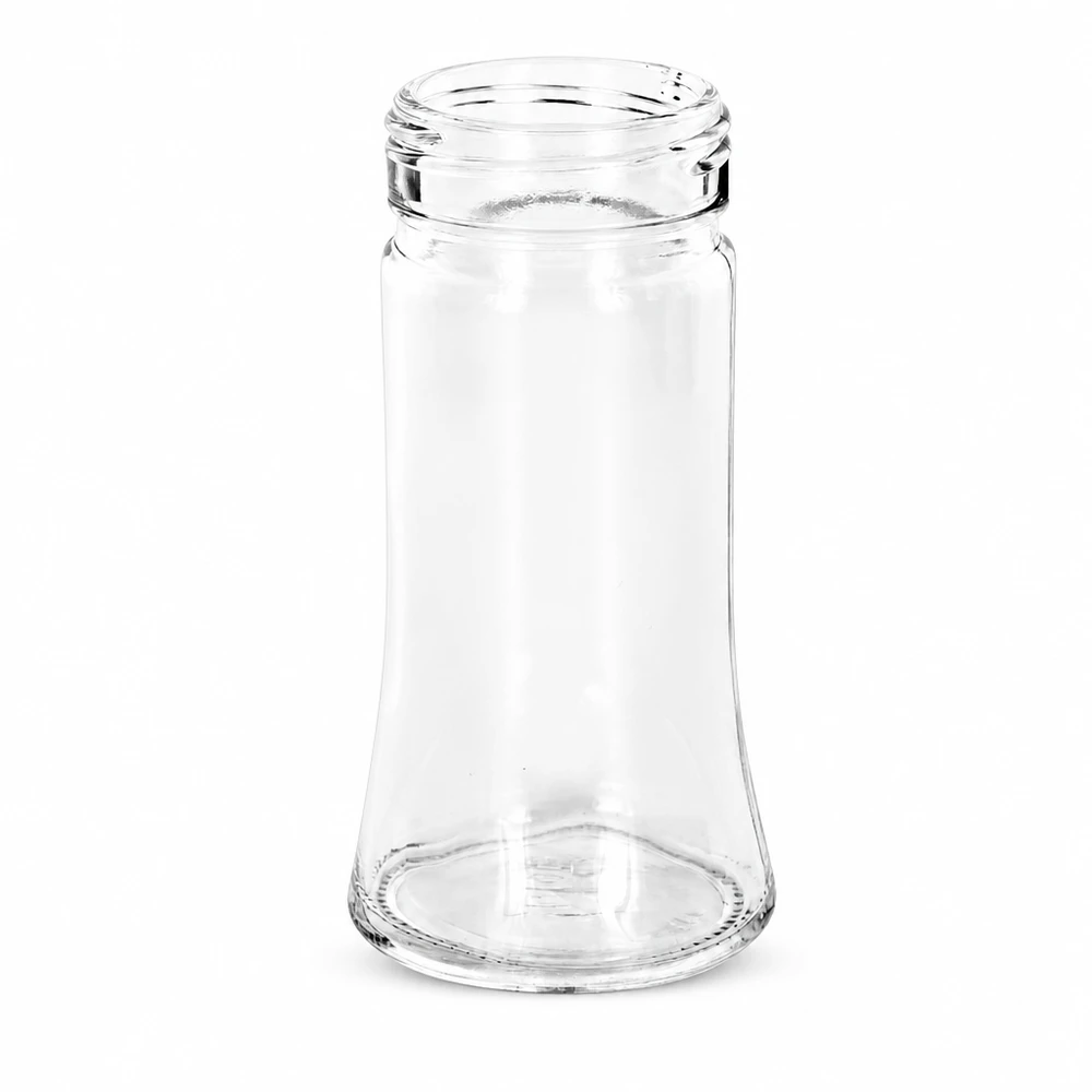 Pusty słoik na przyprawy Bobby o pojemności 95 ml, wykonany z przezroczystego szkła, z gwintem 41 mm