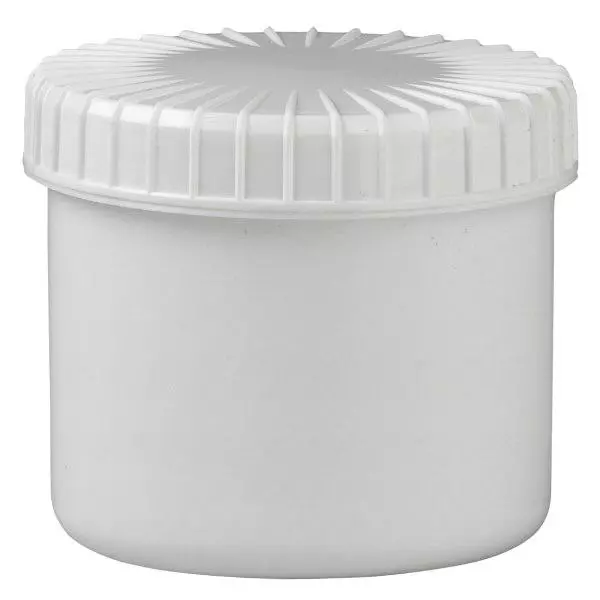 Biały zakręcany słoik 135 ml z rowkowaną pokrywką